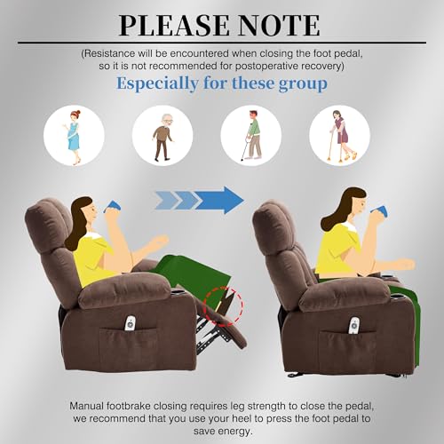 Recliner Chair with Massage and Heat, Rocker Recliner Chairs for Adults, Overstuffed Nursery Rocking Chairs for Living Room