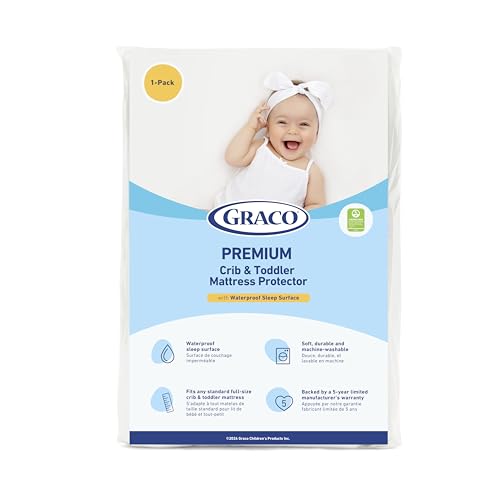 Graco 6-Inch Dual-Comfort Crib & Toddler Mattress - GREENGUARD Gold, CertiPUR-US Certified Foam, 2-Sided Mattress Fits Crib & Toddler Bed