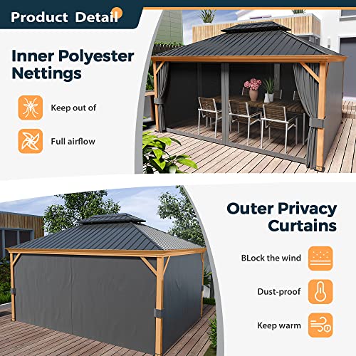 HAPPATIO 10' x 12' Hardtop Gazebo