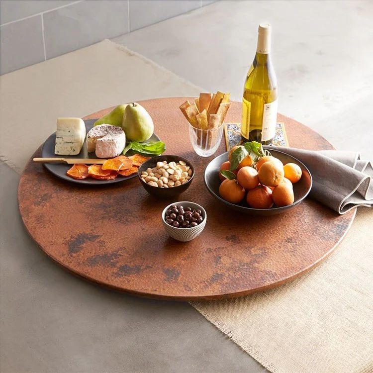 20" Copper Lazy Susan in Tempered