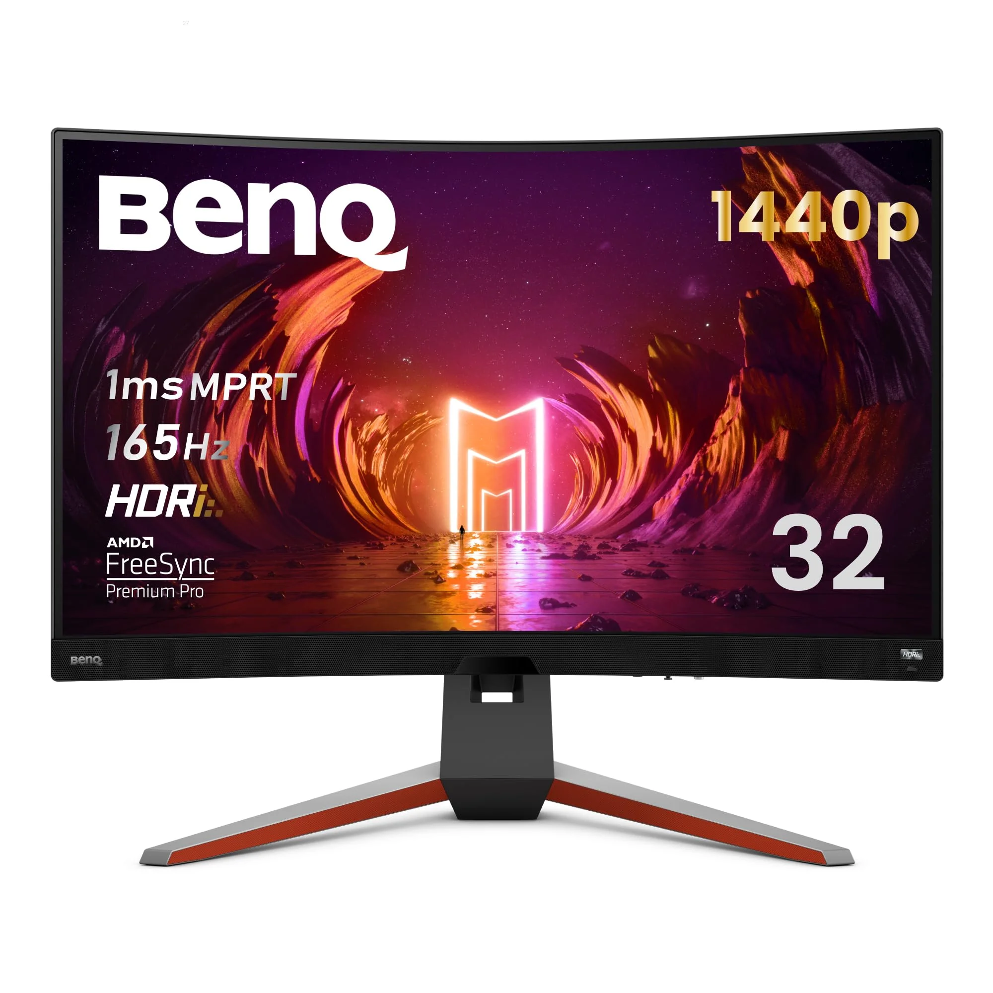 BenQ MOBIUZ EX3210R Curved Gaming Monitor 32" QHD 1440p 165Hz 1ms w/Remote | HDRi | 1000R | Color Optimizer | Freesync Premium Pro | Eye-Care |