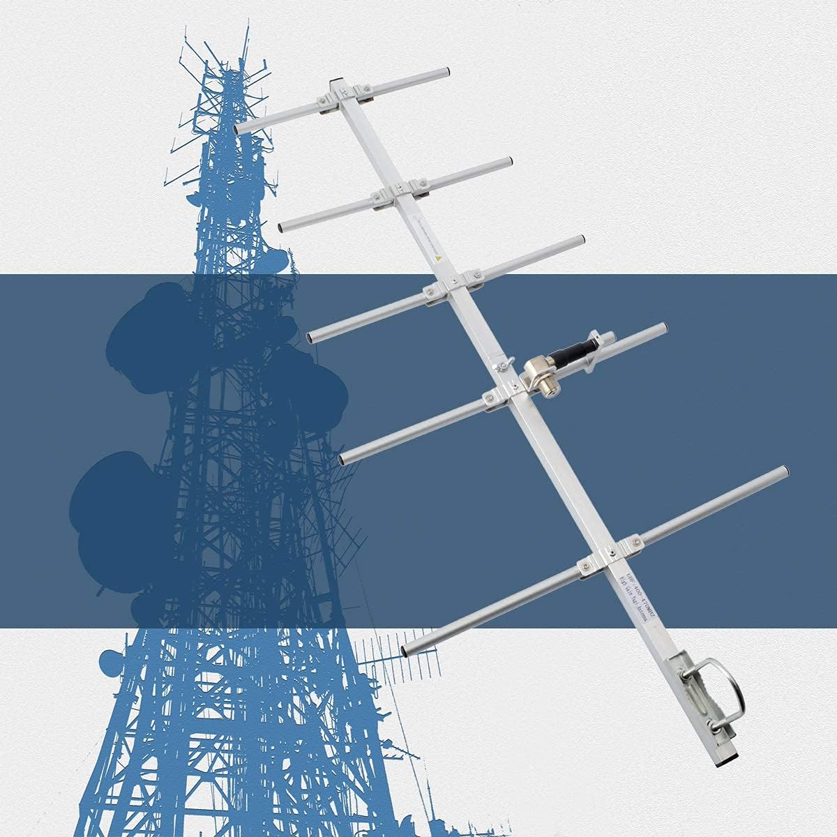 TWAYRDIO 9dBi Yagi Antenna UHF 400-470Mhz Foldable 5 Elements Directional Yagi for Baofeng Yaesu Kenwood Amateur Radio Scanner,GMRS Repeater System
