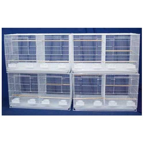 Yml Lot of 4 Medium Breeding Cages with Divider White