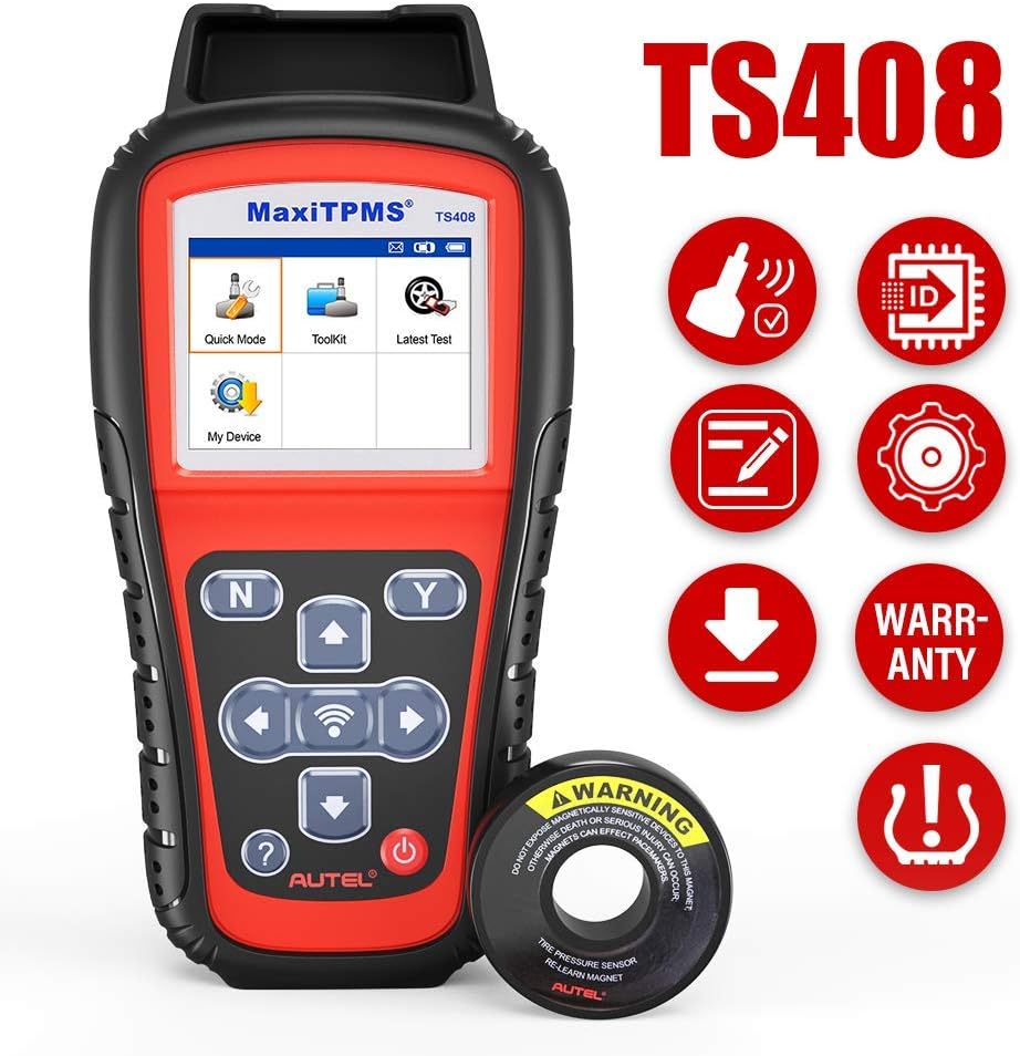 2022 Autel TPMS Relearn Tool TS408, Upgraded of TS401 Tire Pressure Monitor Sensor Programming Tool for All Cars, TPMS Reset, Sensor Activation