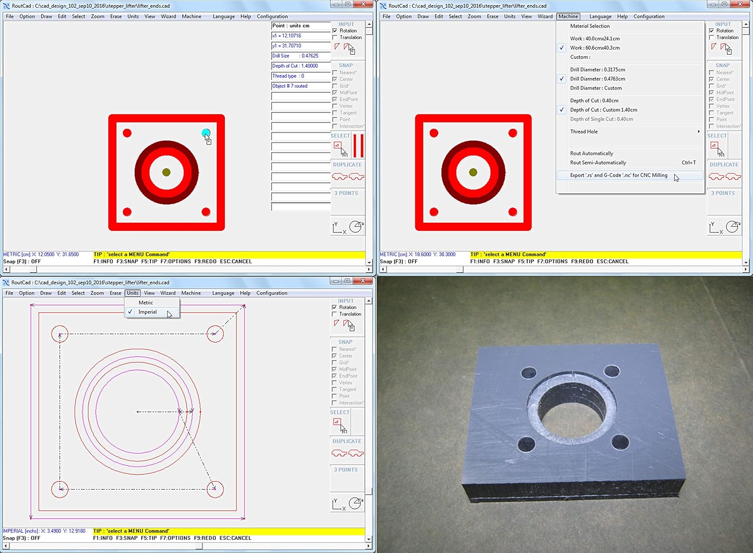 CAD-CAM CNC Mill Software for Mach 3-4, Linux CNC, EMC2, Fanuc, CNC 3040. Design your part and generate the g-code with a single easy to use software