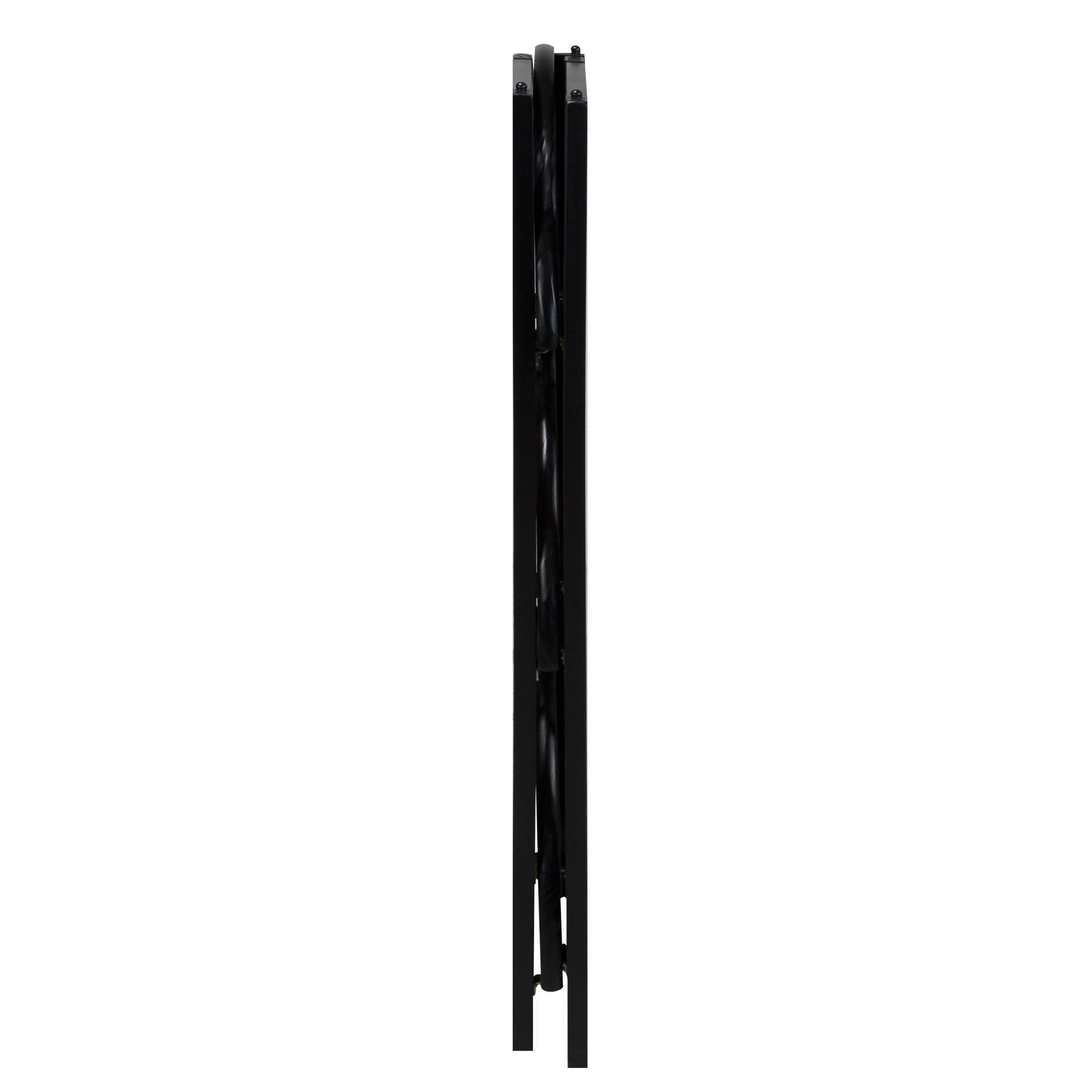 38.75x22 4 Shelf Corner Folding Bookcase Black - Flora Home