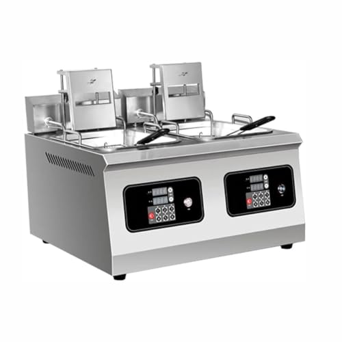 KK-GAL Automatic lifting deep fryer, Electric Commercial Counter-top Deep Fryer tank, French Fries Frying Machine, Professional Timable deep fryer