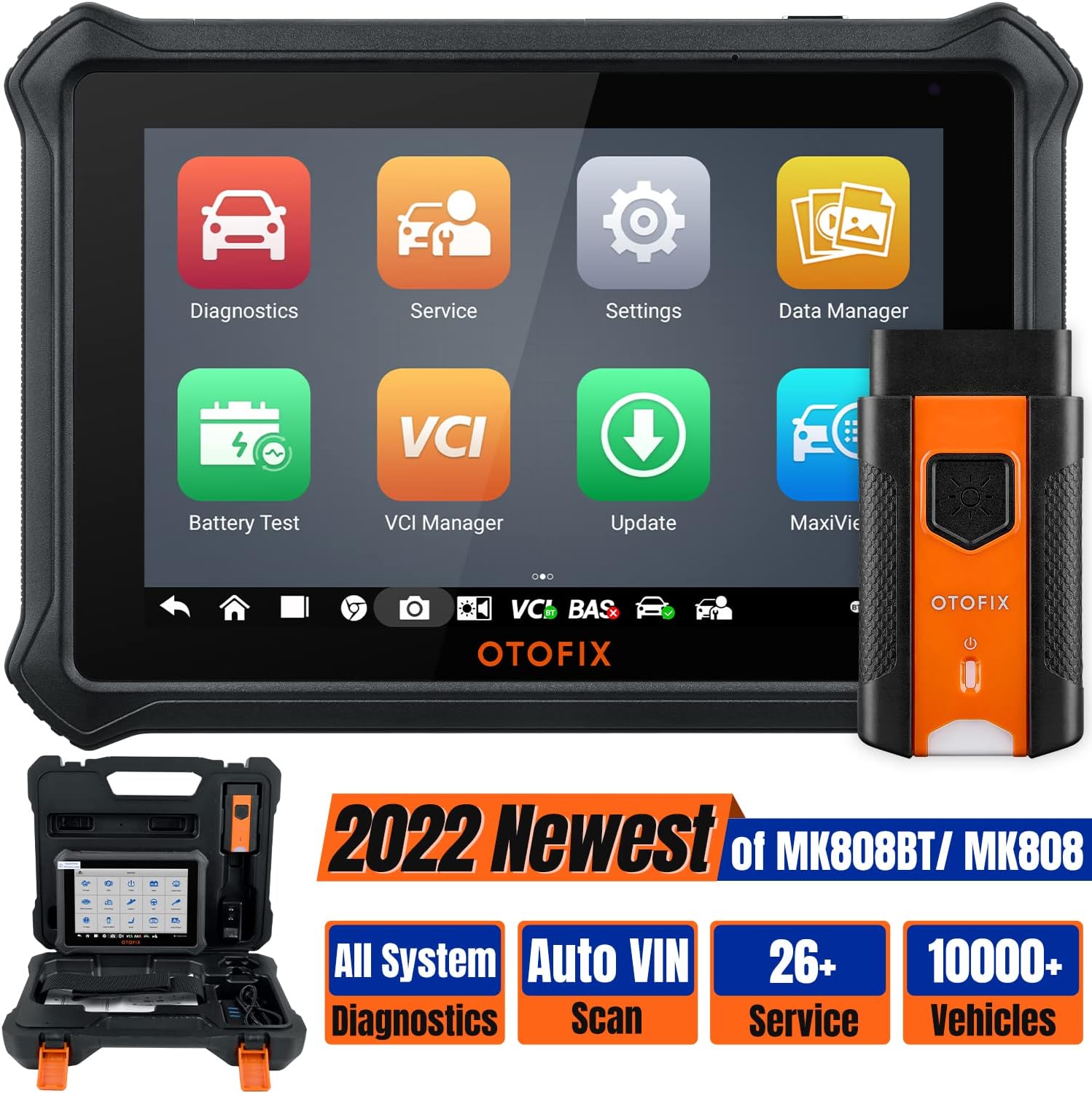 OTOFIX D1 Lite OBD2 Car Diagnostic Scan Tool - 2022 Upgrade of Autel Scanner MaxiCOM MK808BT MK808 MaxiCheck MX808