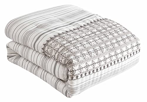 Riverbrook Home 100% Polyester Comforter Set, Queen, Hillcrest - Ivory/Gold, 9 Piece Set