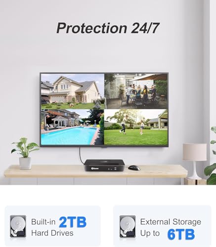 Swann 4K Master Security Camera System, 8 Bullet 8 Dome IP Cameras, 16-Ch NVR with 2TB HDD, Indoor/Outdoor PoE Wired, 24/7 Home Surveillance