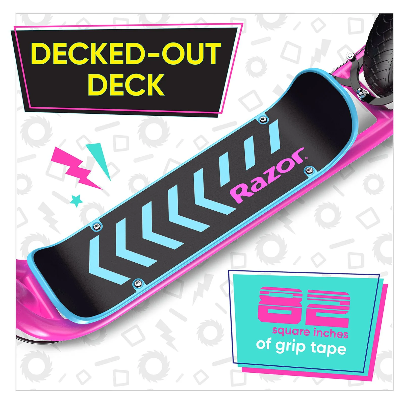 Razor Flashback Kick Scooter – Pink, BMX Style, 12" Mag Wheels Air-Filled Tires, for Kids and Teens