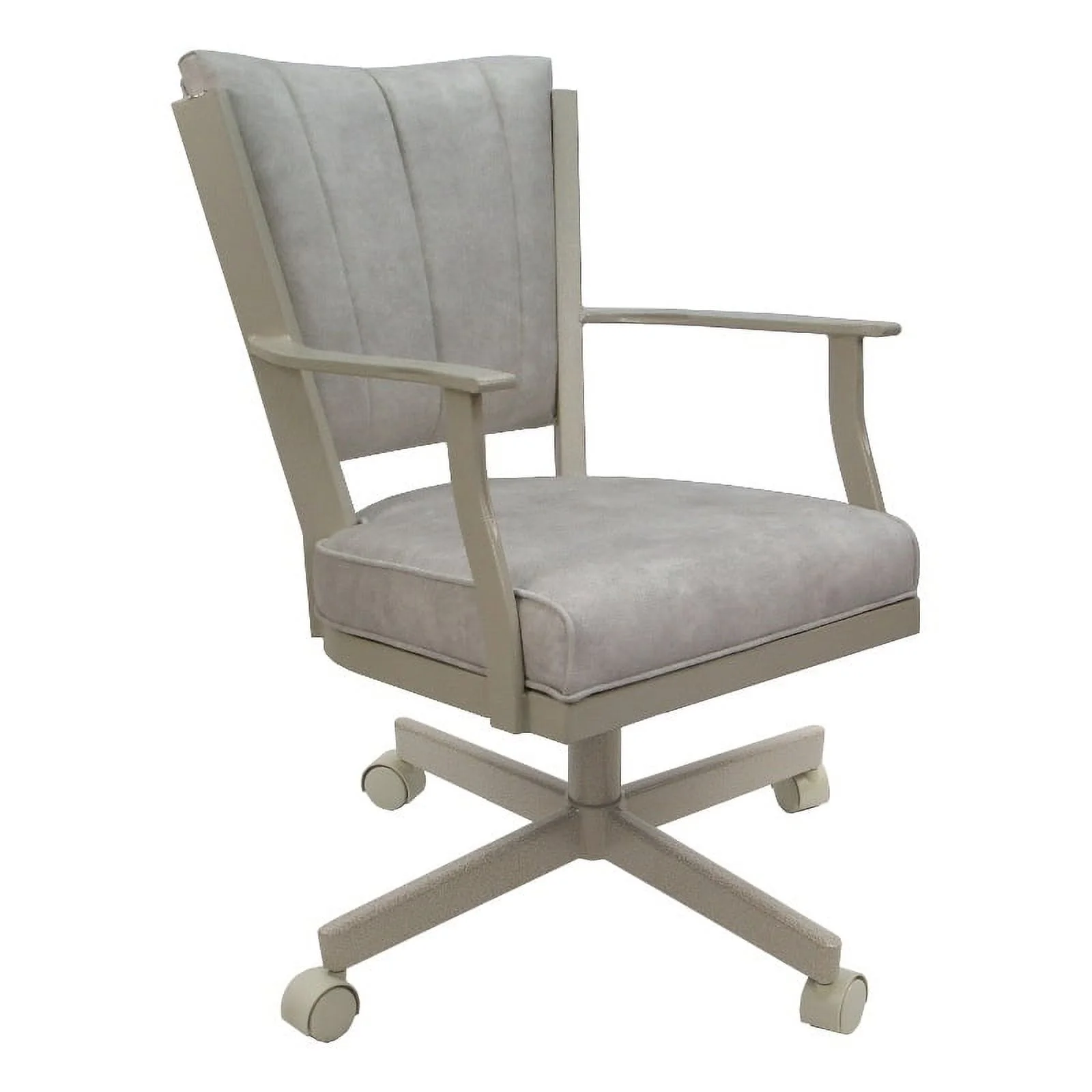 Pemberly Row Swivel Dining Caster Chair-Outlier Beige Fabric-Beige Frame - Curated Treasures Market