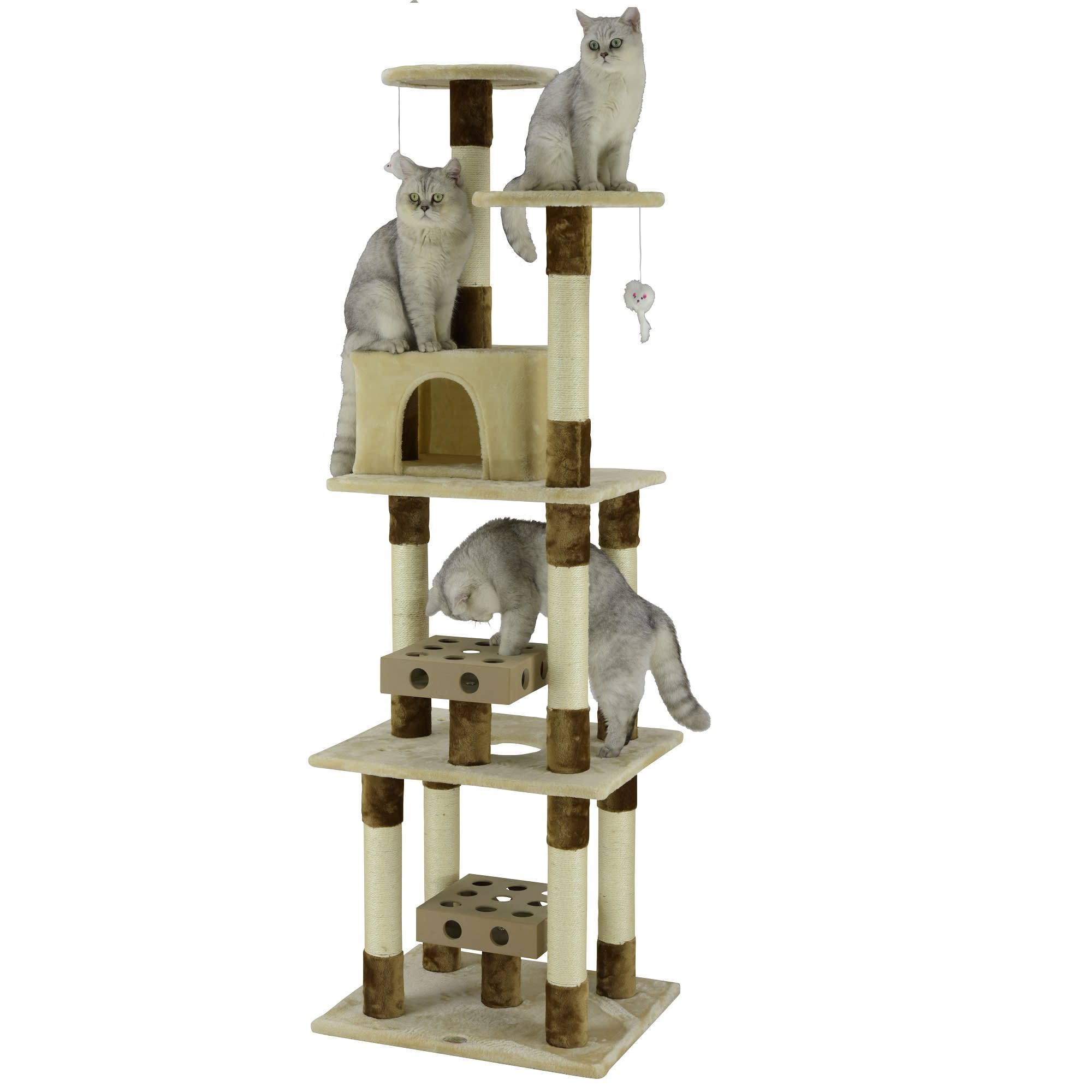 Go Pet Club IQ Busy Box 73.5 in. Cat Tree