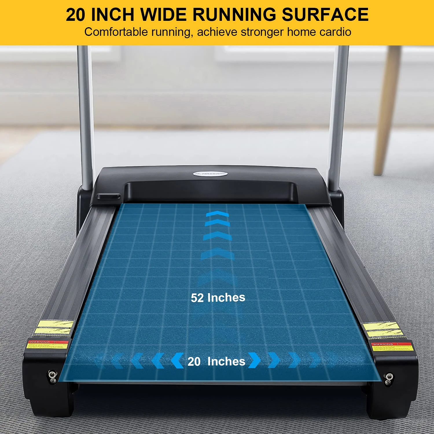 MaxKare 3HP Folding Treadmill with 15Levels Auto Incline, 0.6-10 MHP, 15 Preset program, Heart Rate for Home Use, 300 LBS Weight Capacity