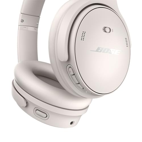 Bose QuietComfort Bluetooth Headphones, Wireless Headphones with Active Over Ear Noise Cancelling and Mic, Deep Bass, Up to 24 Hours of Playtime