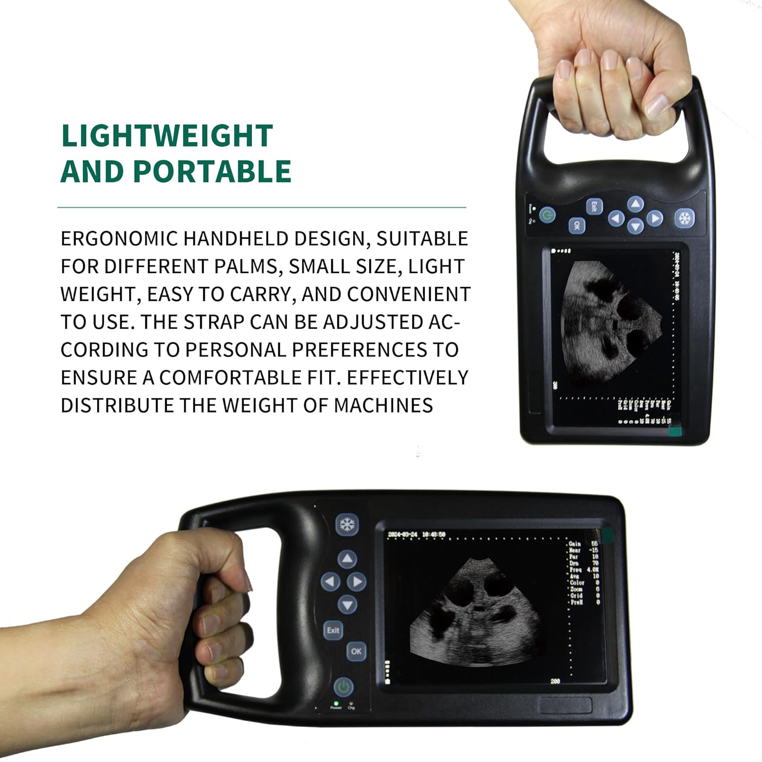 J1 Vet Ultrasound Machine Portable Veterinary Handheld Scanner B-Ultra Sound with 3.5MHz Probe for Pregnancy Pig,Sheep,Dog,cat use