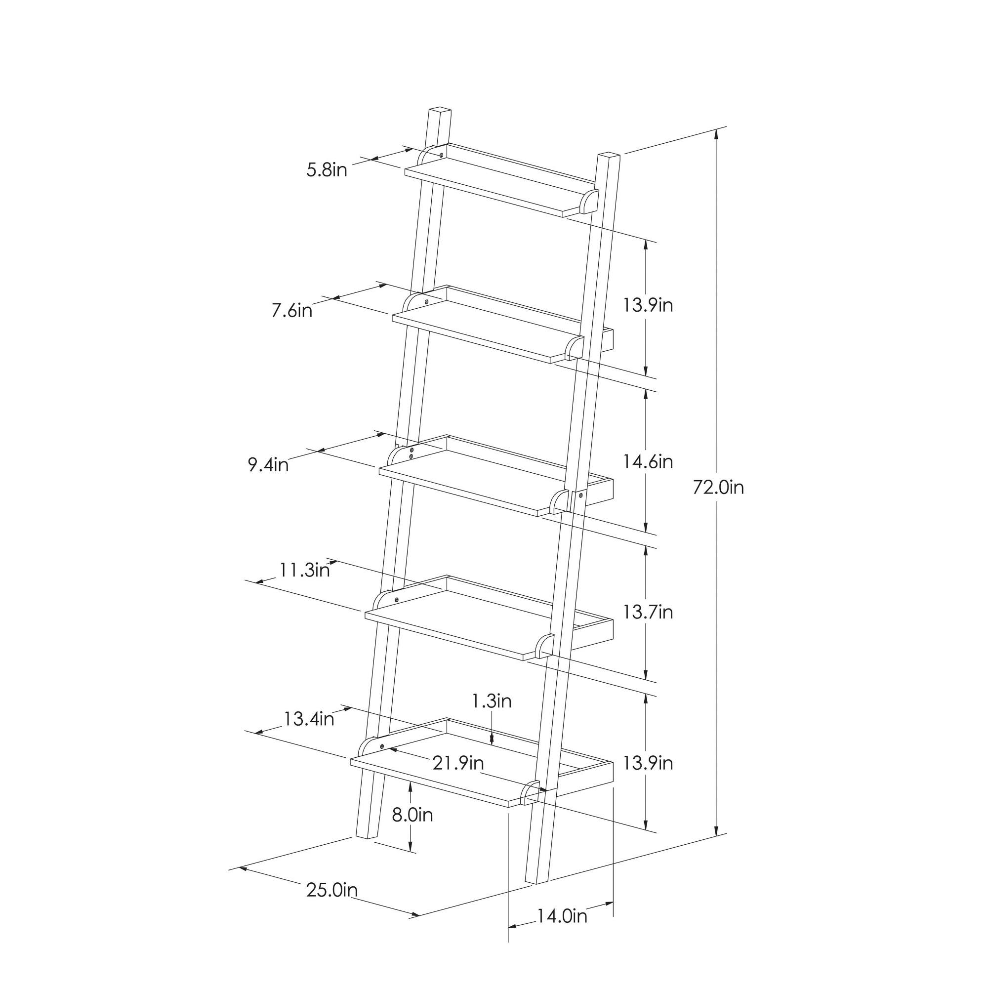 Threshold 72x22 Carson Leaning Bookcase - Espresso