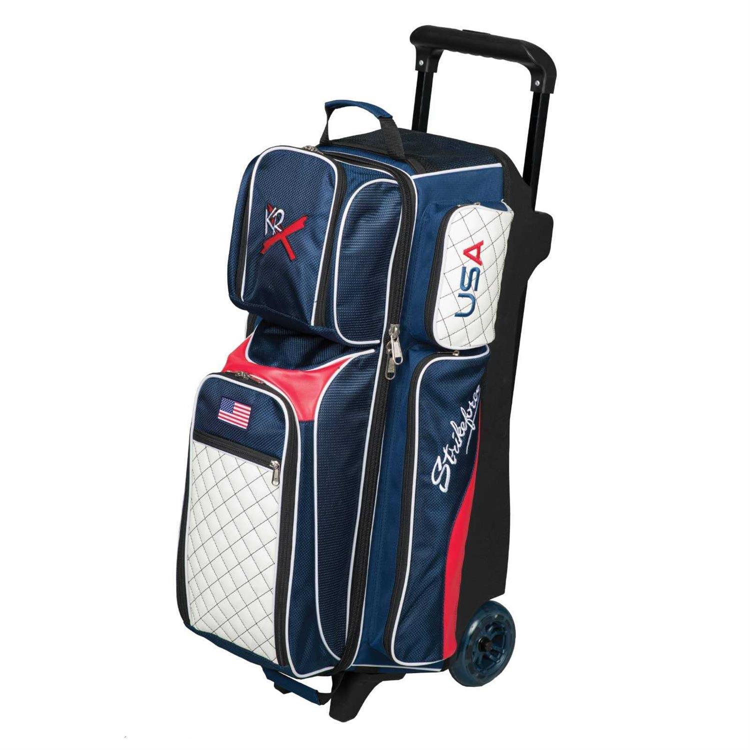 KR Strikeforce Royal Flush Triple Roller Bowling Bag - Sports Supplies Online Store