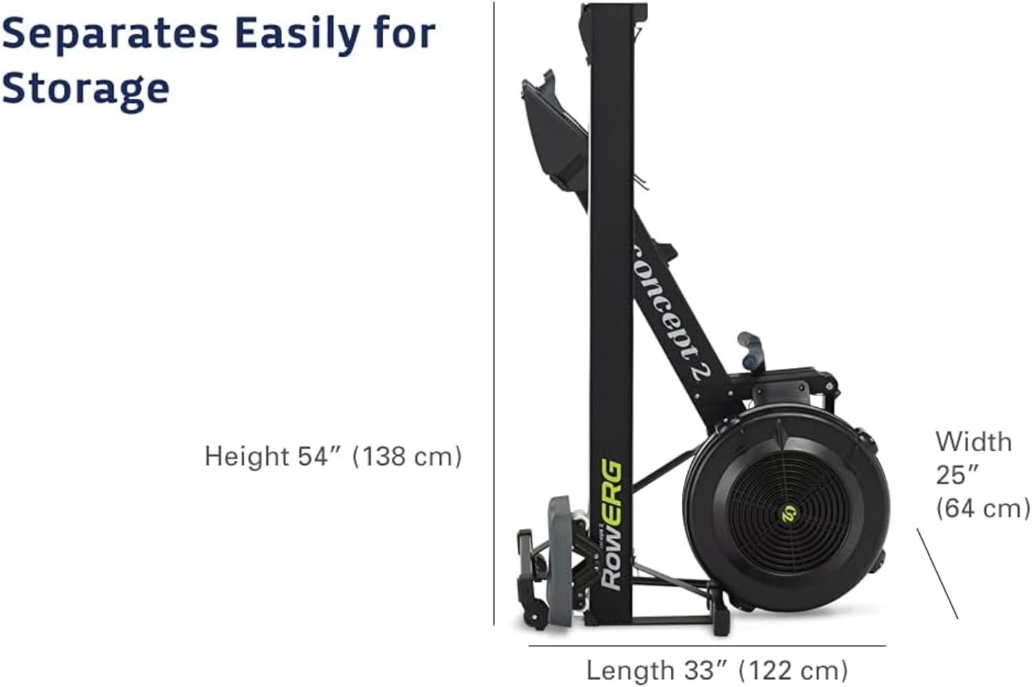 Concept2 RowErg Model D Indoor Rowing Machine - PM5 Monitor, Device Holder, Adjustable Air Resistance, Easy Storage with FitXion Seat Cushion