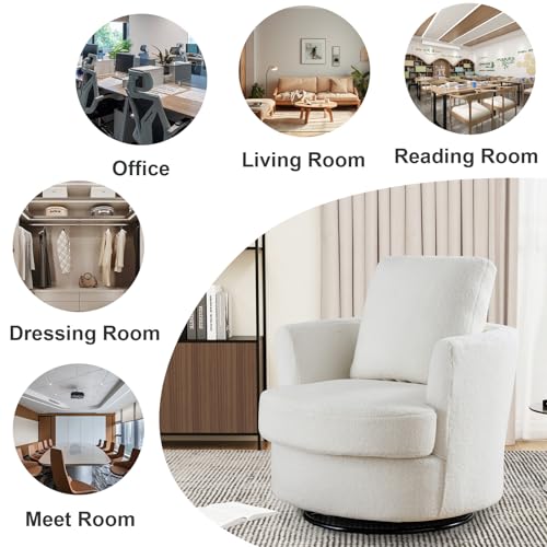 ODUWA Swivel Barrel Chair Set of 2