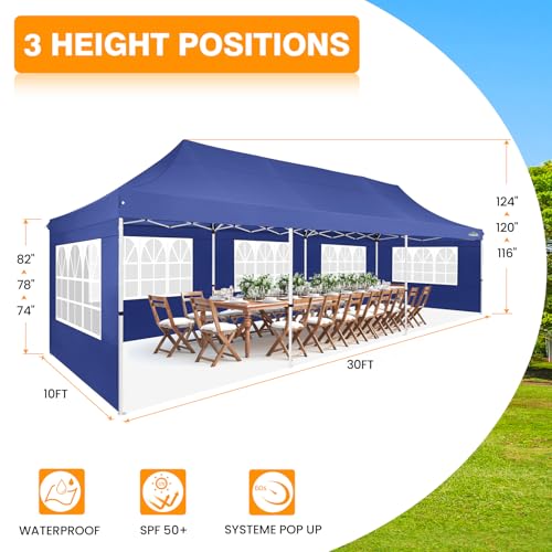 10x10 Pop Up Canopy Tent with 4 Sidewalls and Mesh Windows 2.0