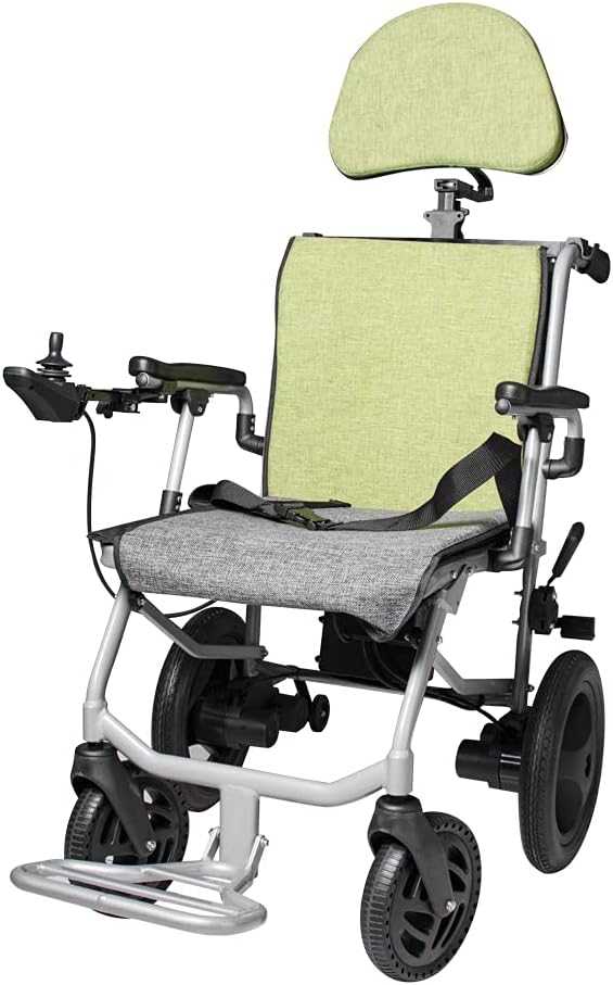Lightweight Foldable Electric Wheelchair, Portable Folding Carry Wheelchairs, Ship from US