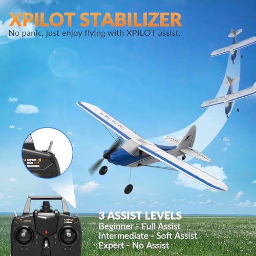 VOLANTEXRC RC Plane Trainer Sport Cub 4CH Remote Control Airplane with Prop Saver, 6-Axis Gyro Stabilizer & 3 Modes to Fly