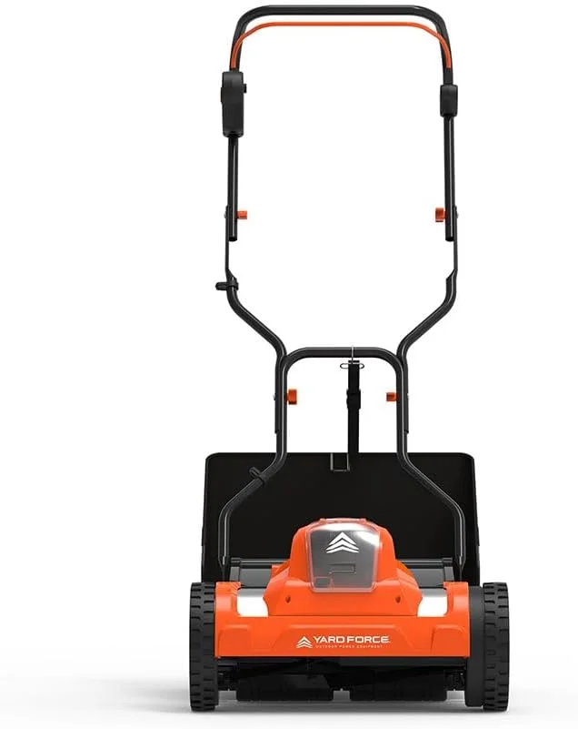 Yard Force Reel Mower Cordless Hybrid 15-inch 20V Lithium-Ion, Compact Storage, 12 Gallon Grass Collection Bag