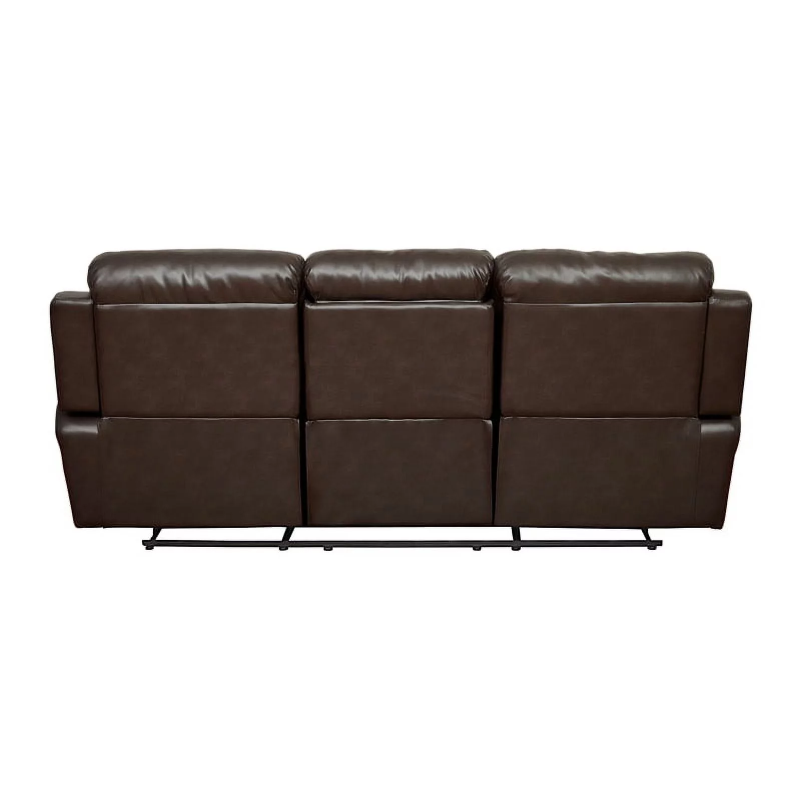 Lexicon Marille Double Reclining Sofa with Center Drop-Down Cup Holders in Brown