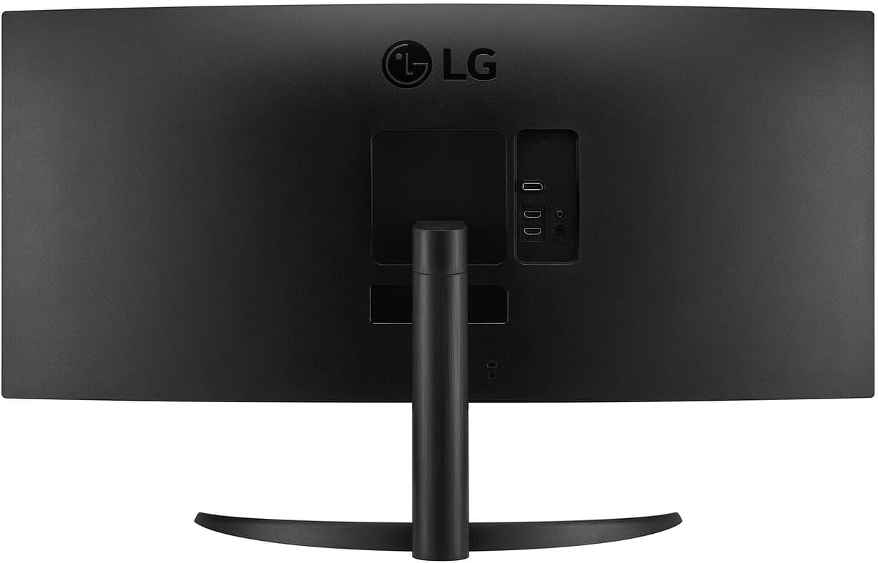 LG 34” monitor, 21:9 Curved UltraWide WQHD (3440x1440) ISP Display, sRGB 99% Color Gamut and HDR 10, 160Hz, 1ms