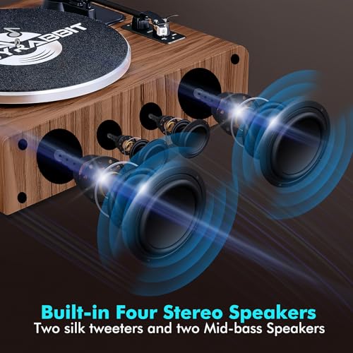 Vinyl Record Player with Speakers,High Fidelity Turntables for Vinyl Records with Magnetic Cartridge AT-3600L