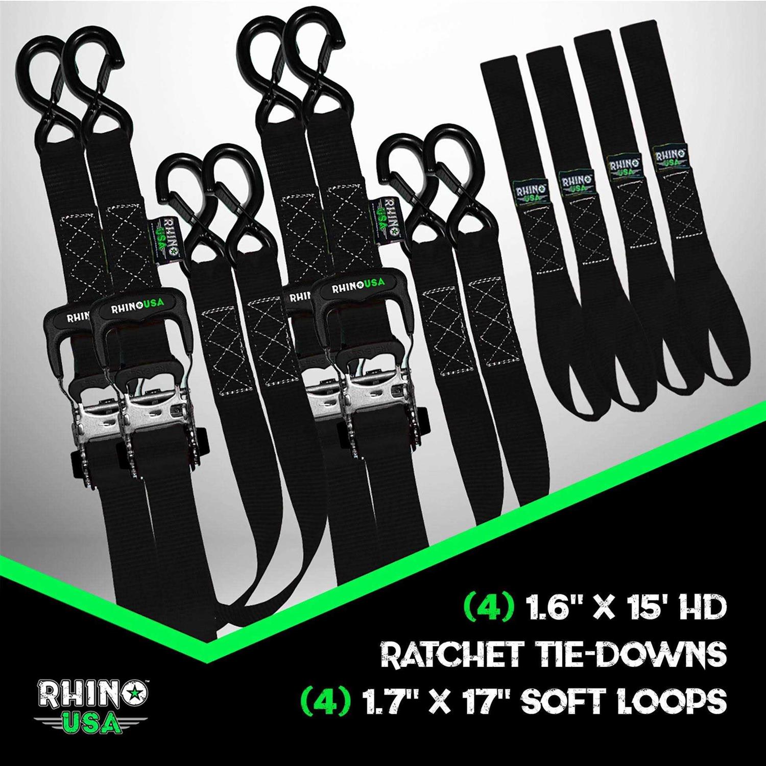 Rhino USA HD Ratchet Tie Down Set - Shop Hardware Tools Online Store