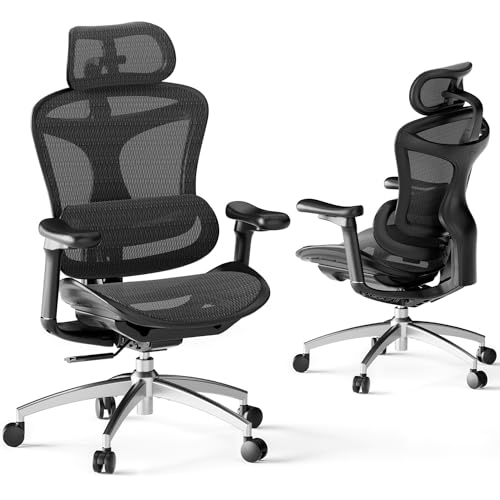 SIHOO Doro C300 Ergonomic Office Chair with Ultra Soft 3D Armrests, Dynamic Lumbar Support for Home Office Chair, Adjustable Backrest Desk Chair