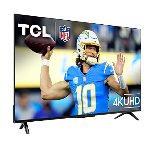 TCL 43-Inch Class S4 4K LED Smart TV with Roku TV (43S450R, 2023 Model), Dolby Vision, HDR, Dolby Atmos, Works with Alexa