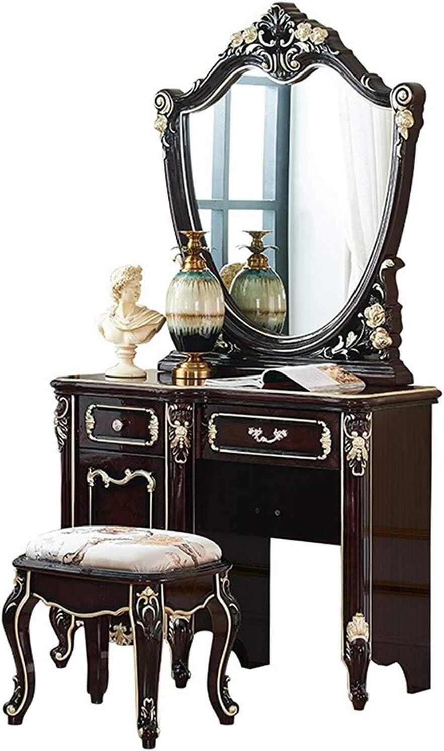 Luxury Dressing Vanity Table w/Stool for Bedroom