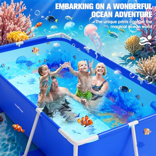 Above Ground Pool,Frame Deep Swimming Pools, Family Pool,Large Above Ground Easy Set, Outdoor Backyard Pools for Kids, Adults,7ft x 48in x 24in