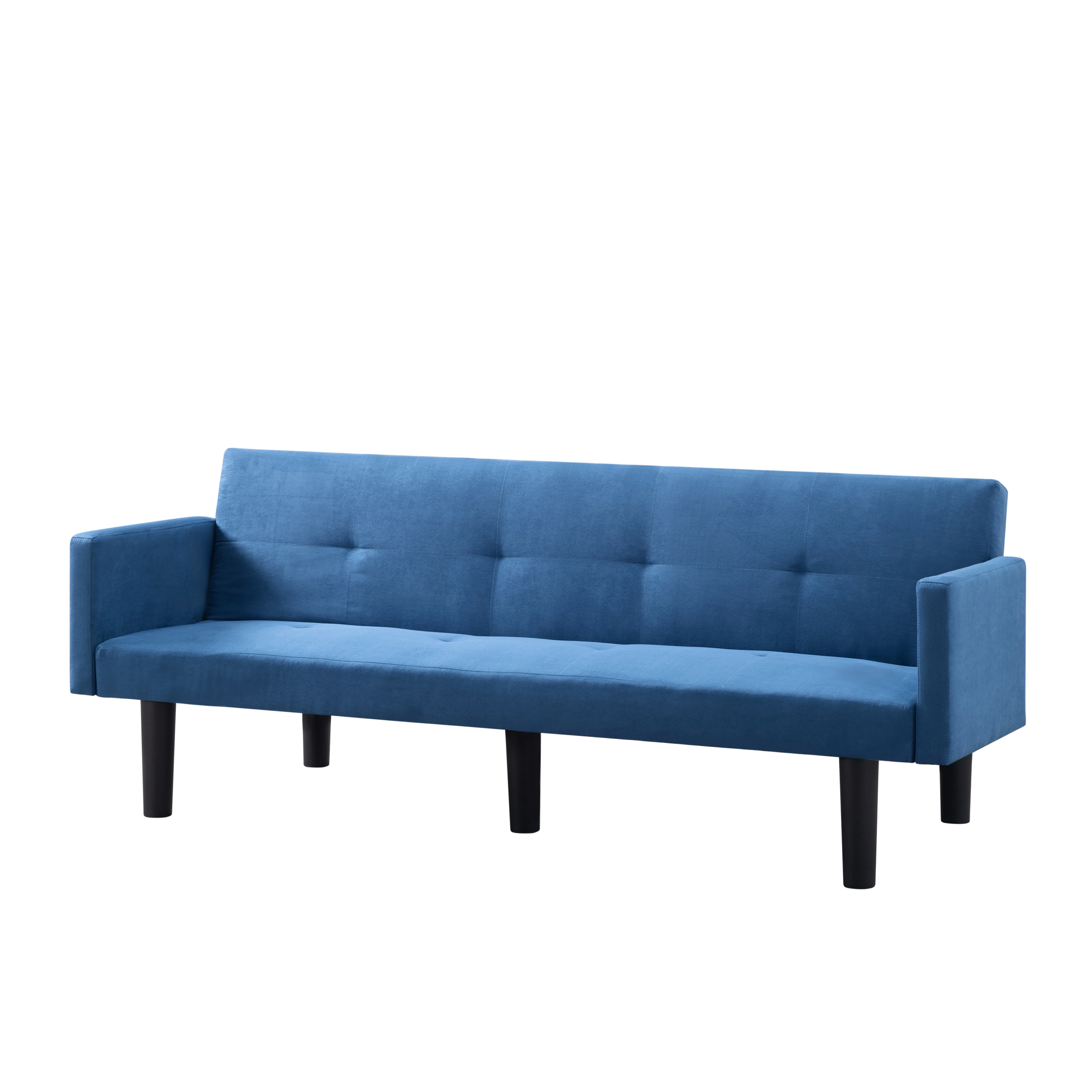BSHTI 74.8 inch Futon Sofa bed,Modern Adult Sofa,Foam Futon Sleeper for Livingroom(Navy Blue)