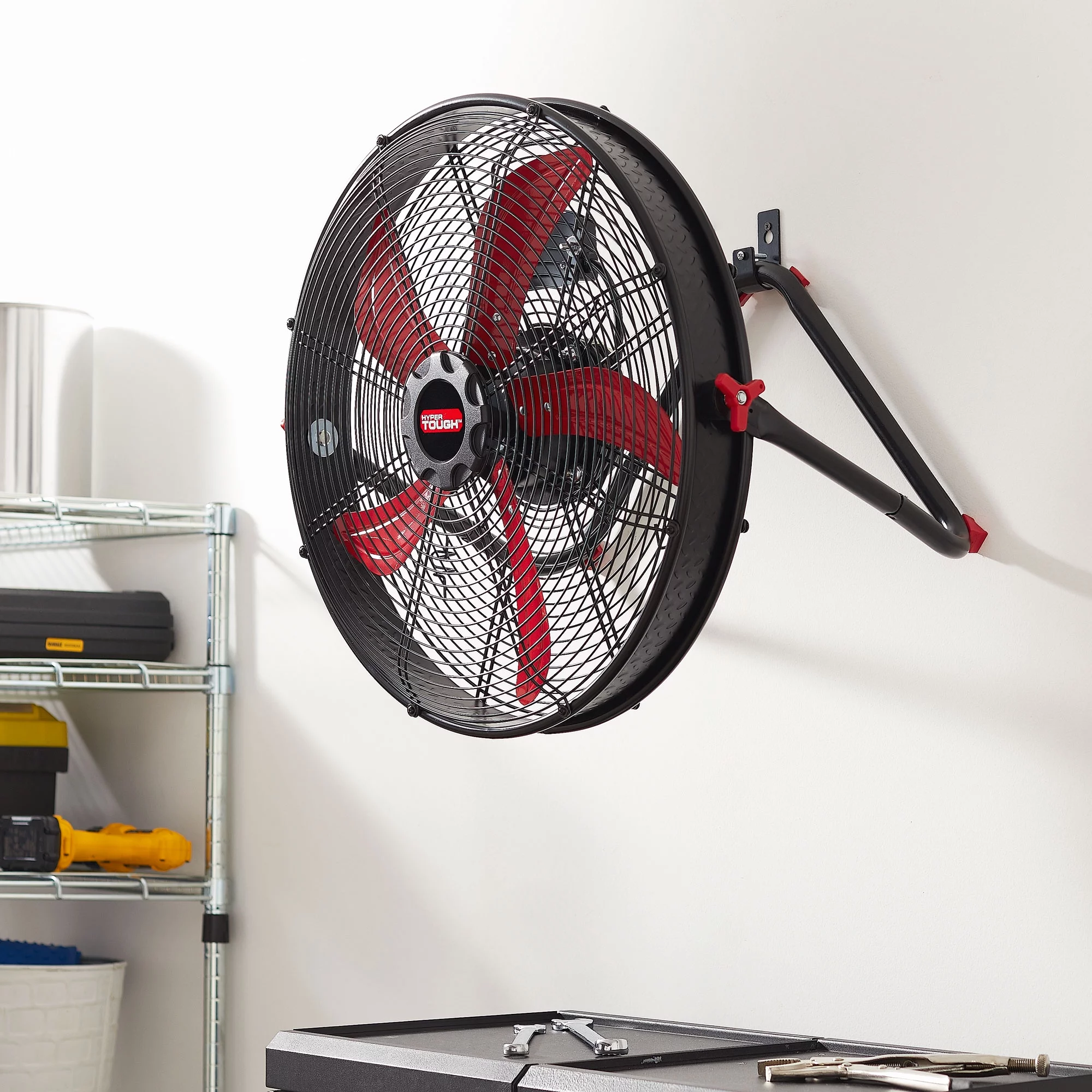Hyper Tough New 20 inch High Velocity Sealed Motor Drum Fan with Wall Mount