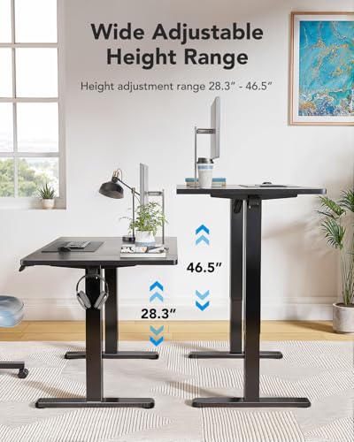 HUANUO Electric Standing Desk, 71 x 35 inch Large Height Adjustable Table, Powerful Brushless Motor, 4 Memory Preset, Sit Stand Up Desk