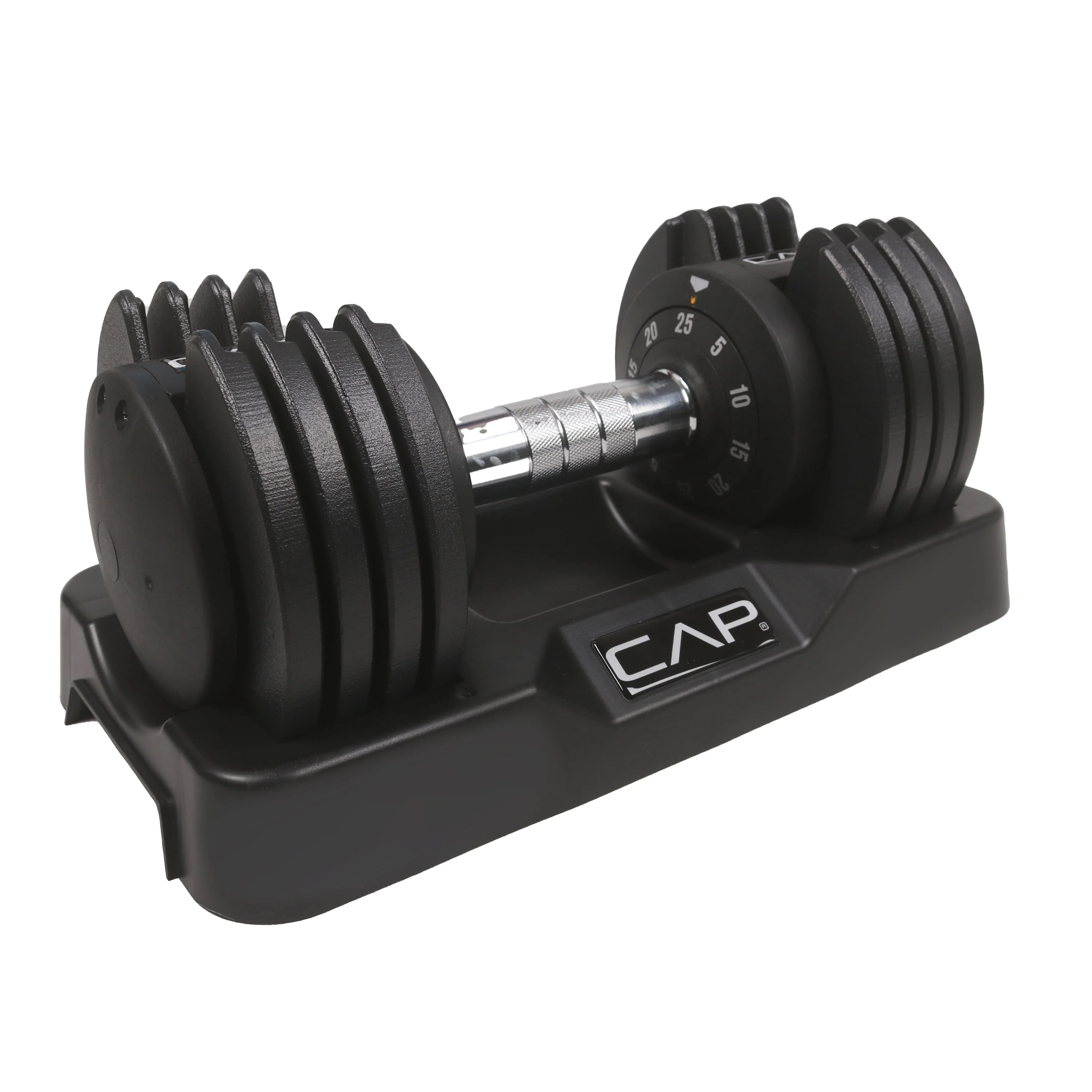 CAP Barbell 25lb. Adjustable Dumbbell, Quick Select 5-25, Single