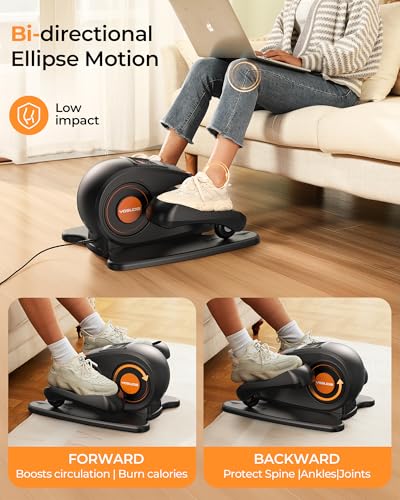 YOSUDA Under Desk Elliptical Electric,Ellipse Leg Exerciser for Seniors