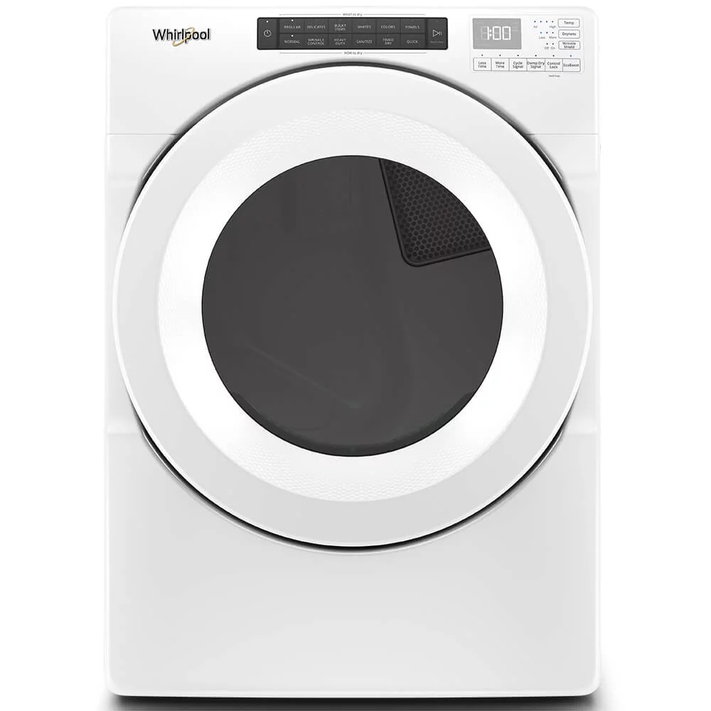 Whirlpool Wed5620h 27" Wide 7.4 Cu Ft. Energy Star Rated Electric Dryer - White