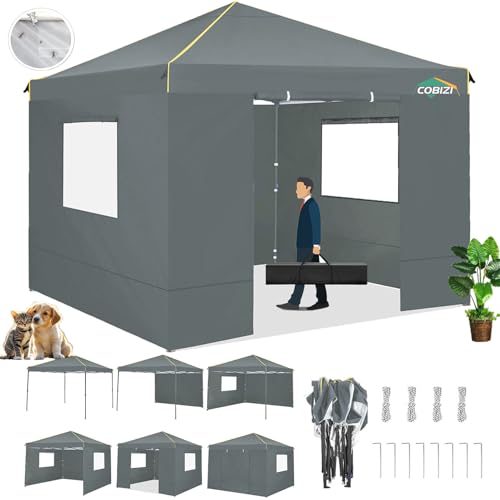 10x10 Pop Up Canopy Tent with 4 Sidewalls and Mesh Windows 2.0