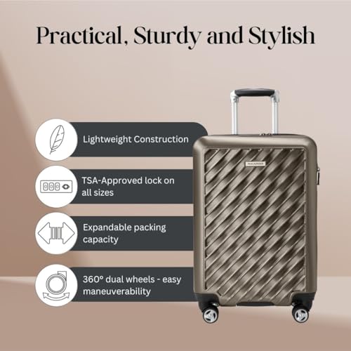 Ricardo Beverly Hills Melrose Hardside Expandable Luggage with Lightweight Construction for Smooth Traveling, Stylish, Durable, and Spacious