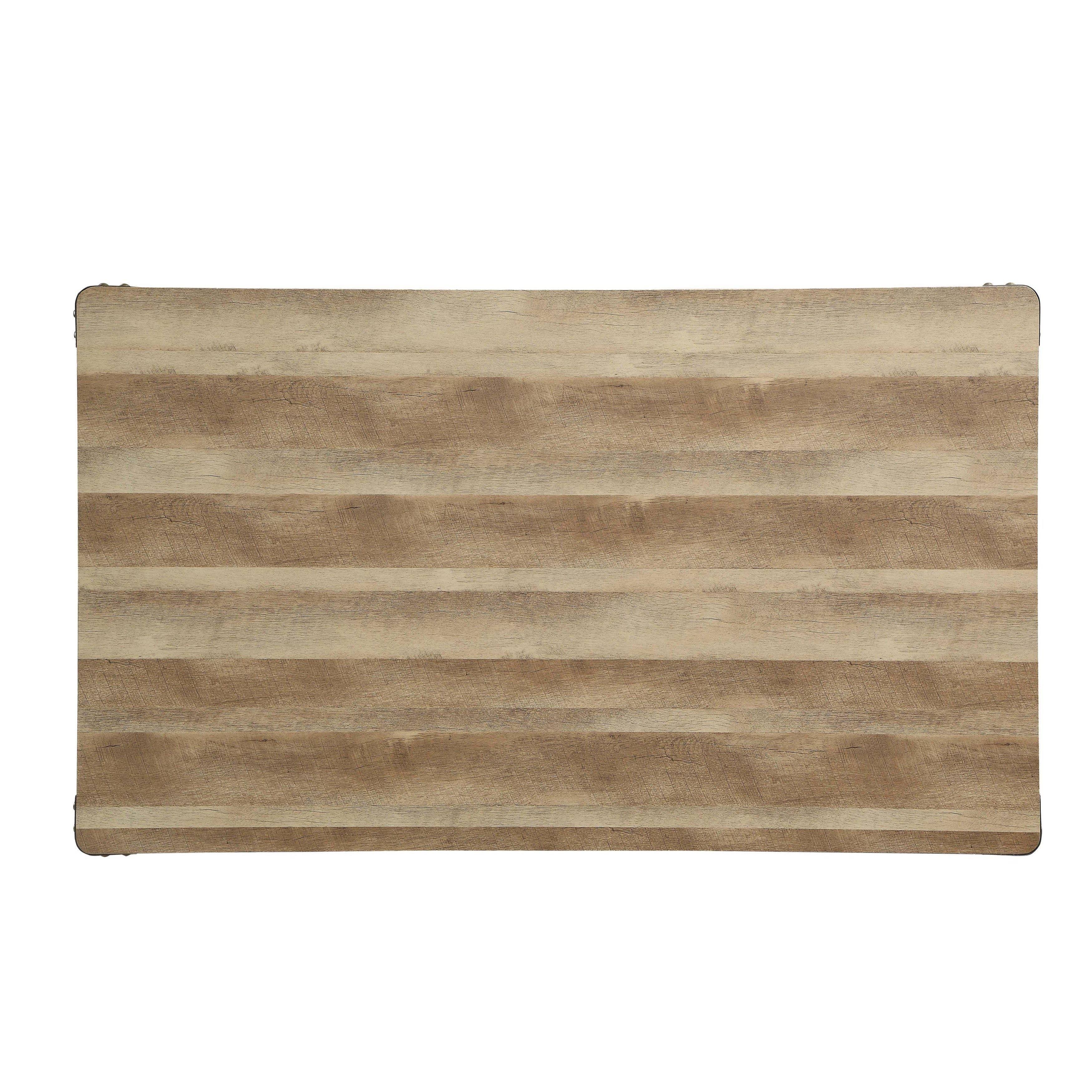 Acme Itzel Desk Antique Oak u0026 Sandy Gray