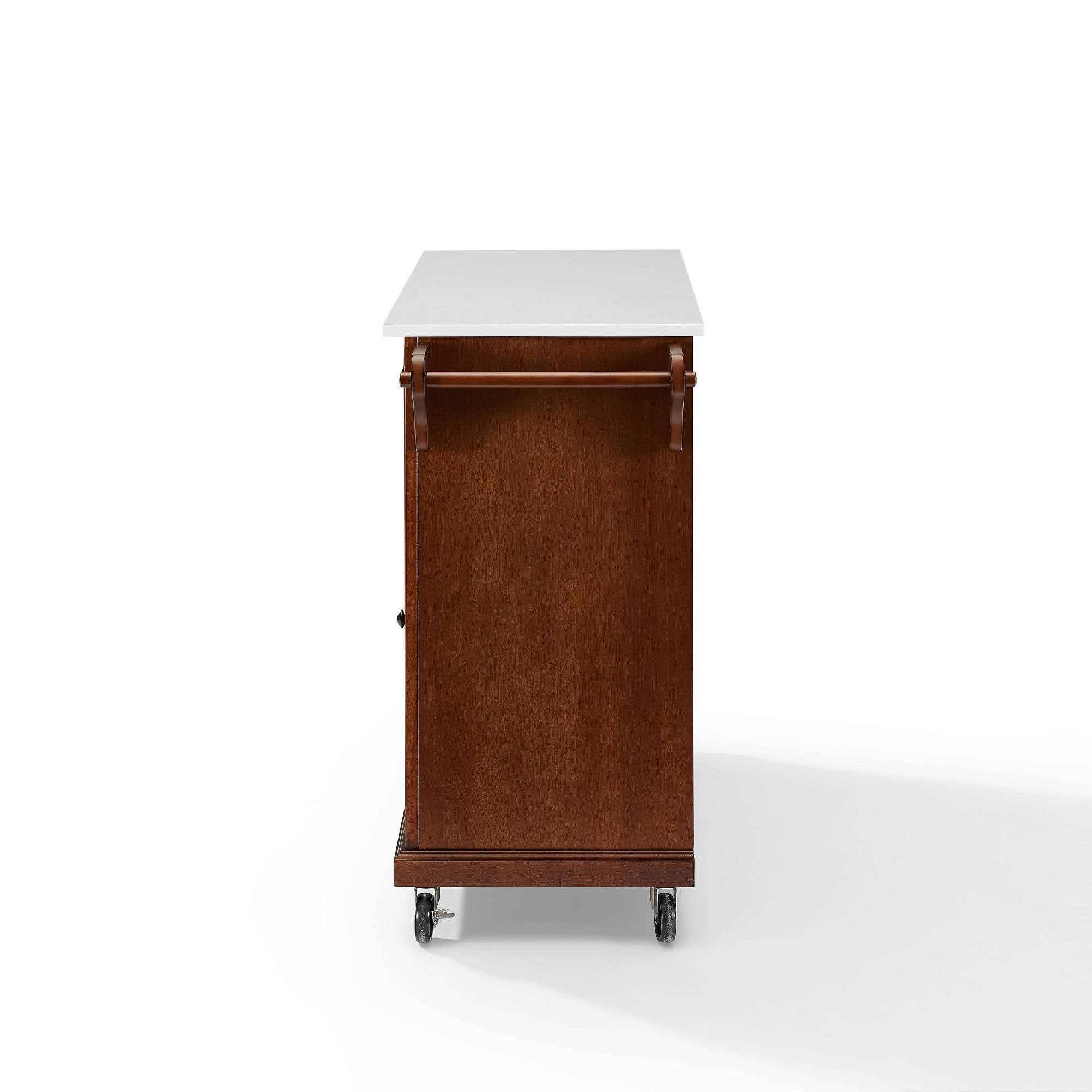 Full Size Granite Top Kitchen Cart Mahogany - Crosley