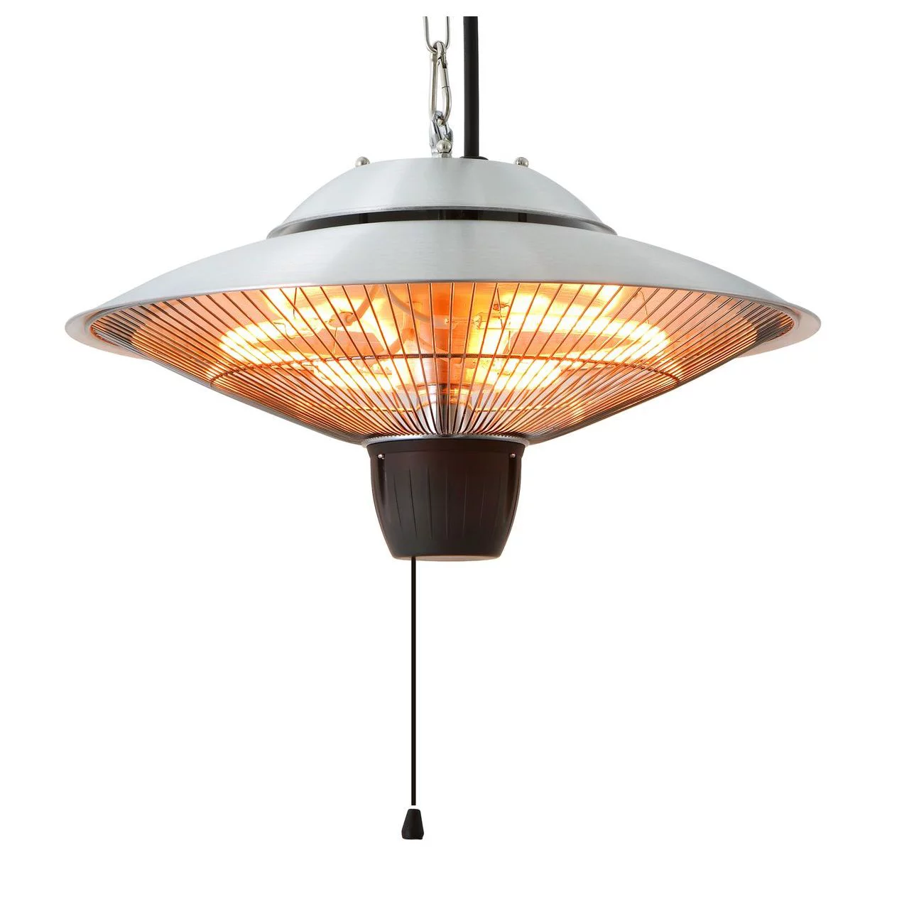 EnerG+ HEA-21524 Hanging Infrared Electric Heater, 1500W, Silver