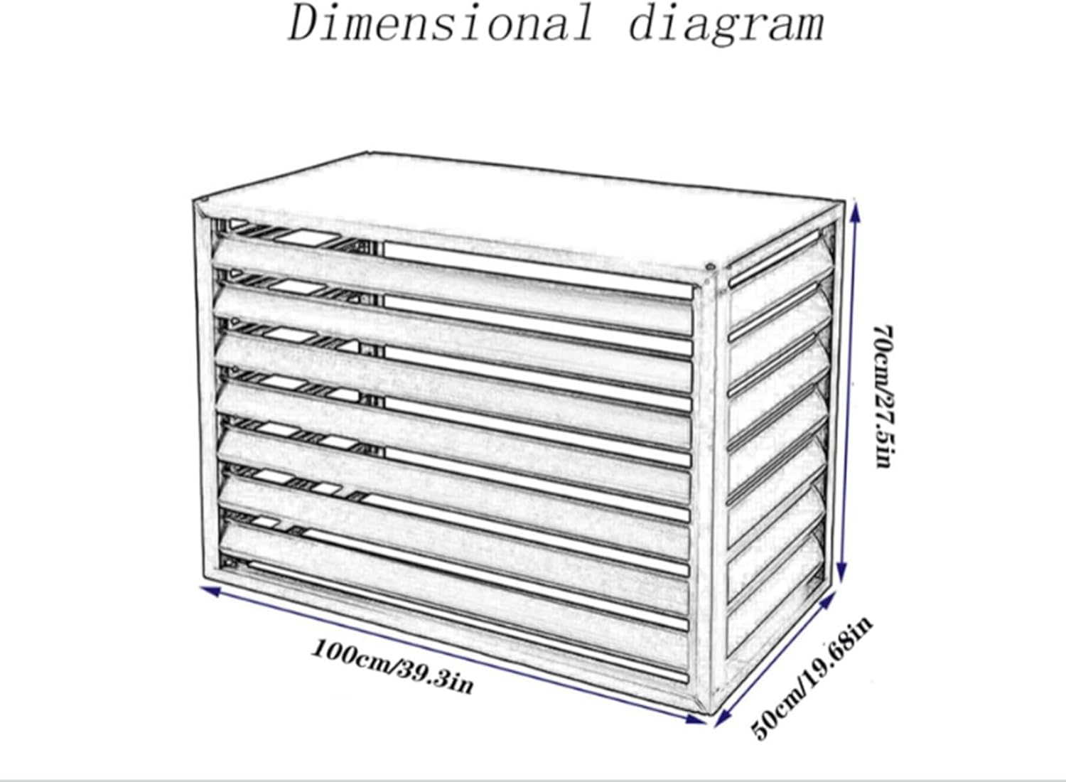 Air Conditioner Privacy Fence,Aluminum Air Conditioner Covers,Freestanding Louvered Space Divider