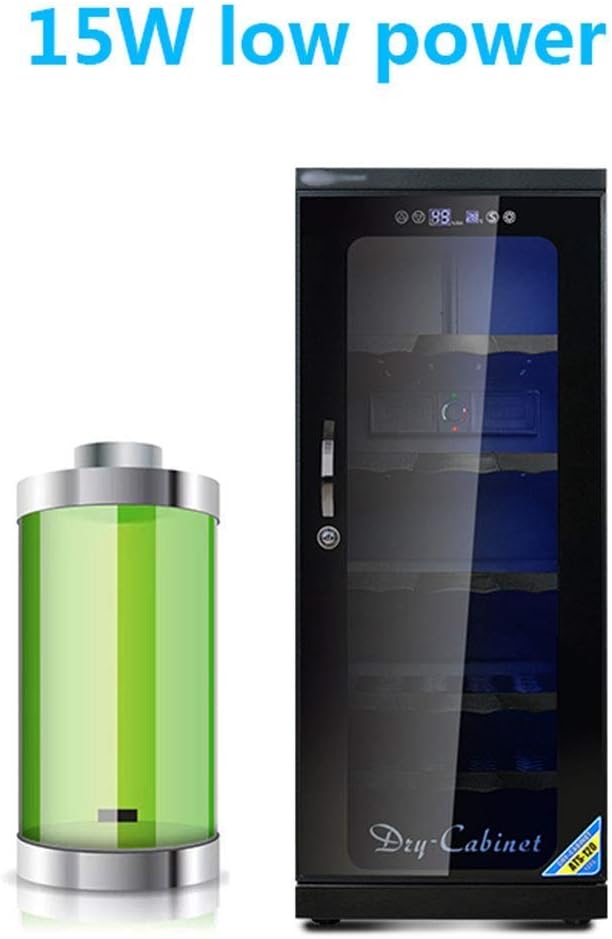 120L Electronic Dry Cabinet, Large Dehumidifier Box for Camera Lens & Optical Equipment Storage, Touch/Lighting/Noiseless, 15W Low Energy