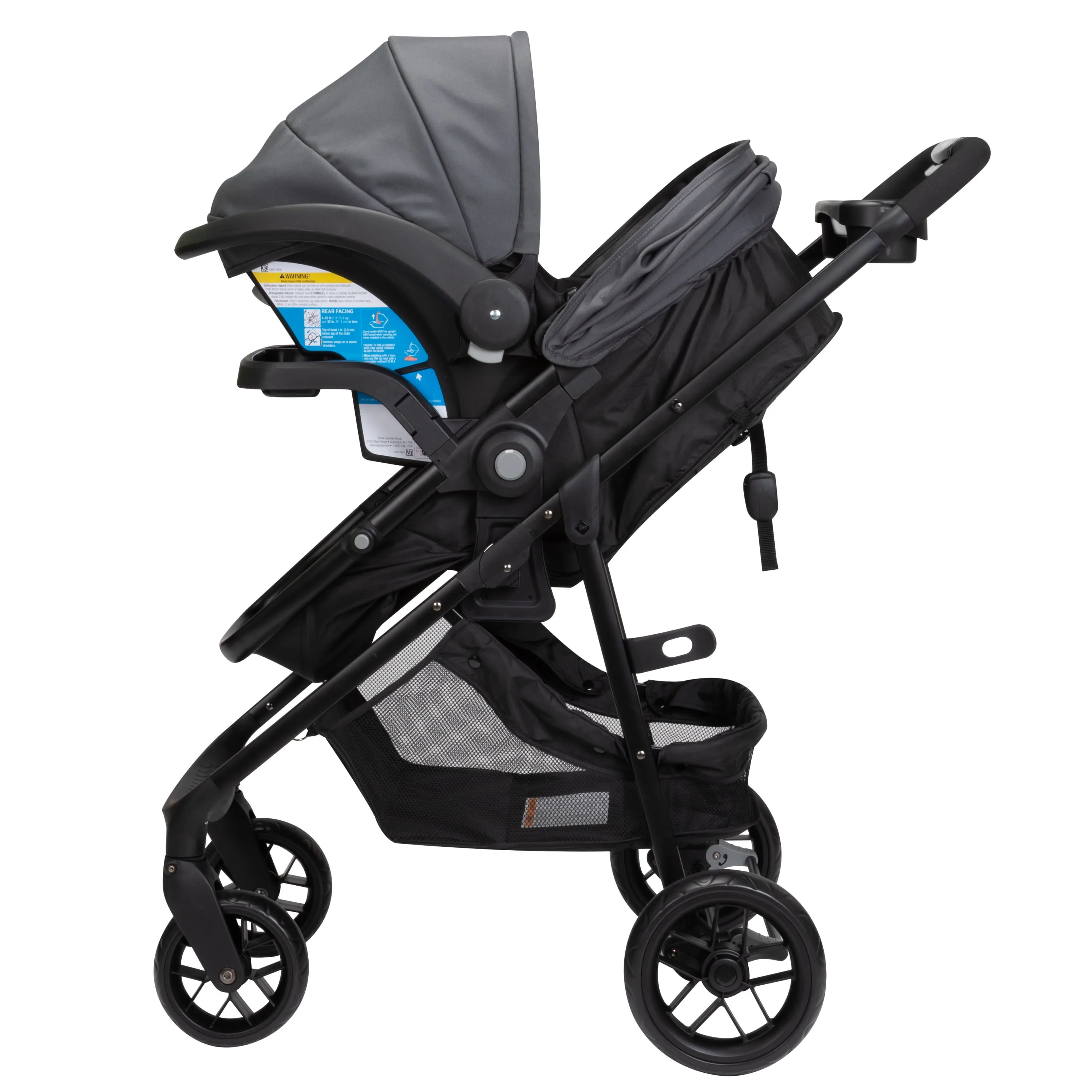 Safety 1st Grow and Go Sprint Modular Travel System Stroller with Rear-Facing Infant Car Seat, Whisper Grey
